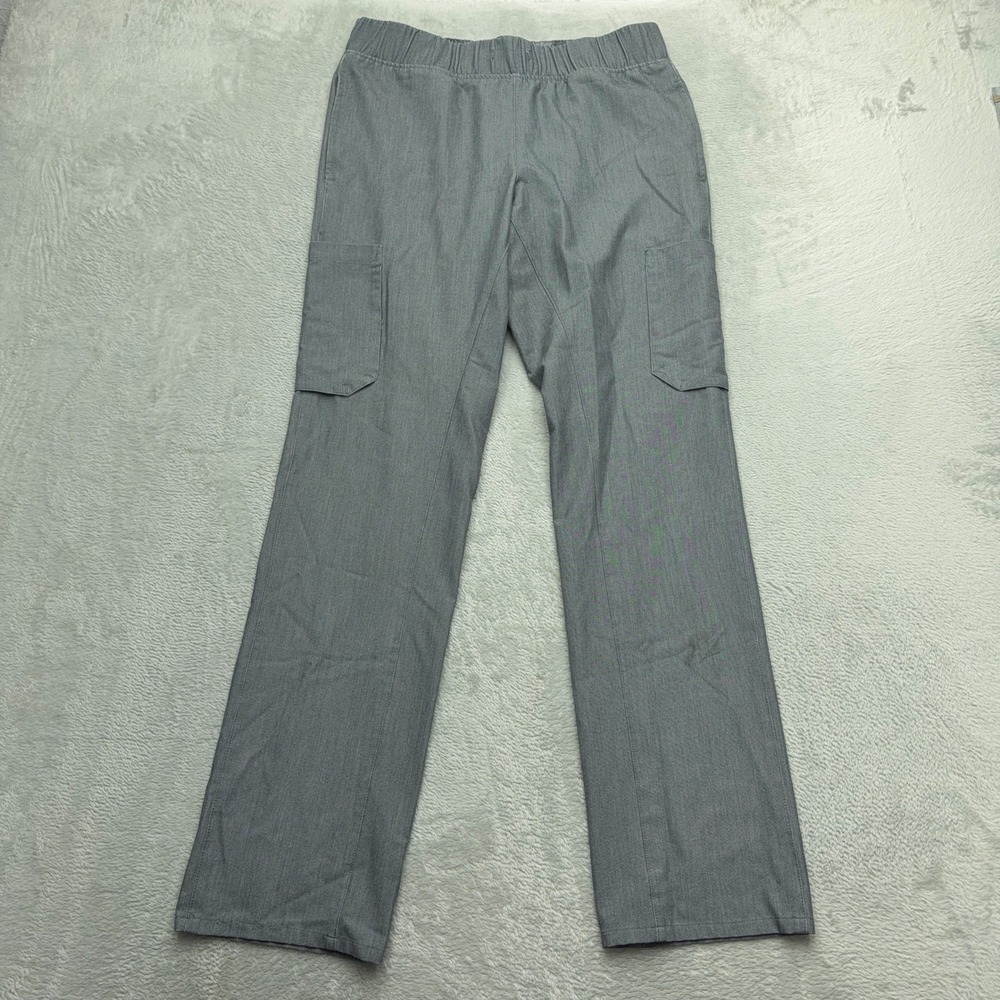 FIGS Scrub Pants Womens Small Grey Technical Cargo Straight Leg M18SW2005